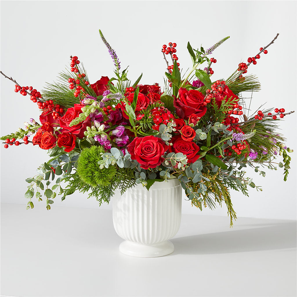 Big Red Bow Bouquet – Olas Flower, Bothell WA