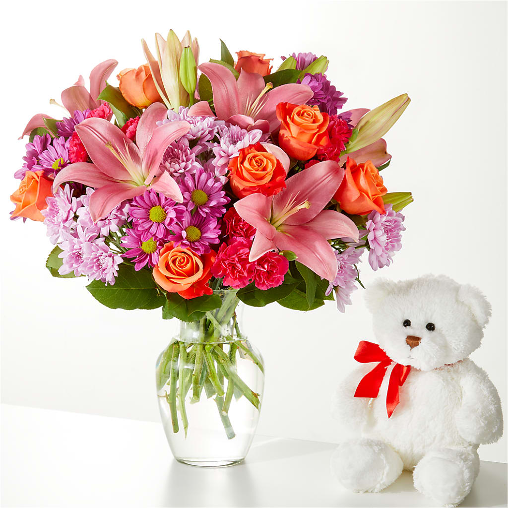 One and Only Bouquet and Bear Bundle – Olas Flower, Bothell WA