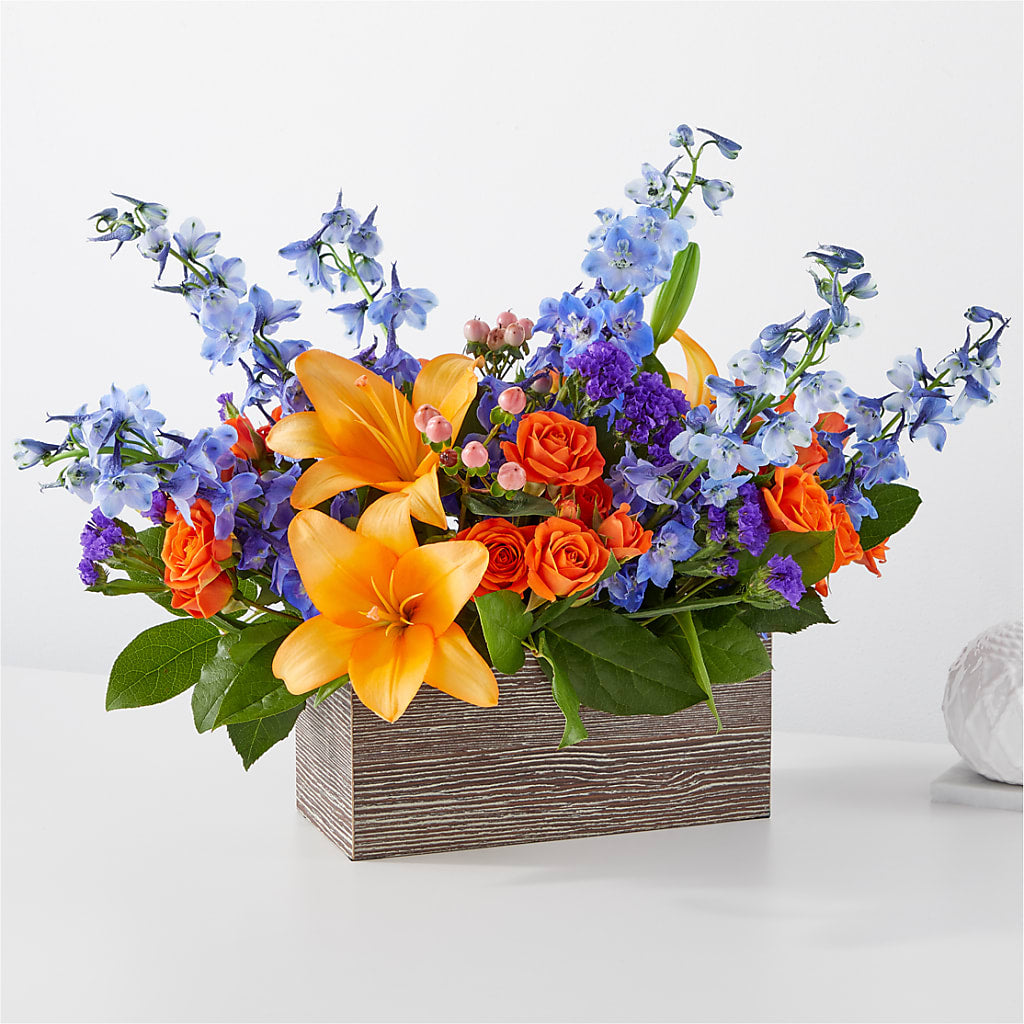 Radiant Citrus Box Bouquet – Olas Flower, Bothell WA