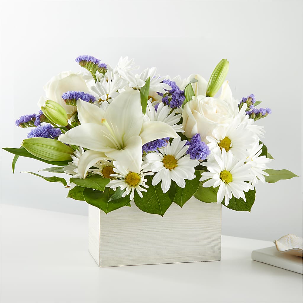 Beyond Blue Box Bouquet – Olas Flower, Bothell WA