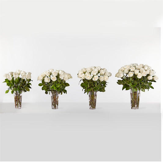 Long Stem White Rose Bouquet – Olas Flower, Bothell WA