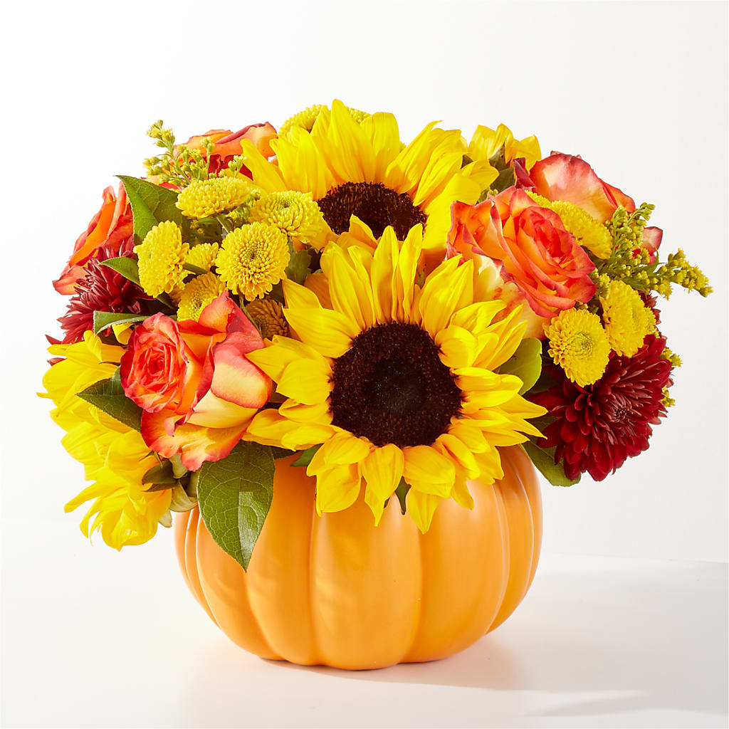 Golden Gourd Pumpkin Bouquet – Olas Flower, Bothell WA