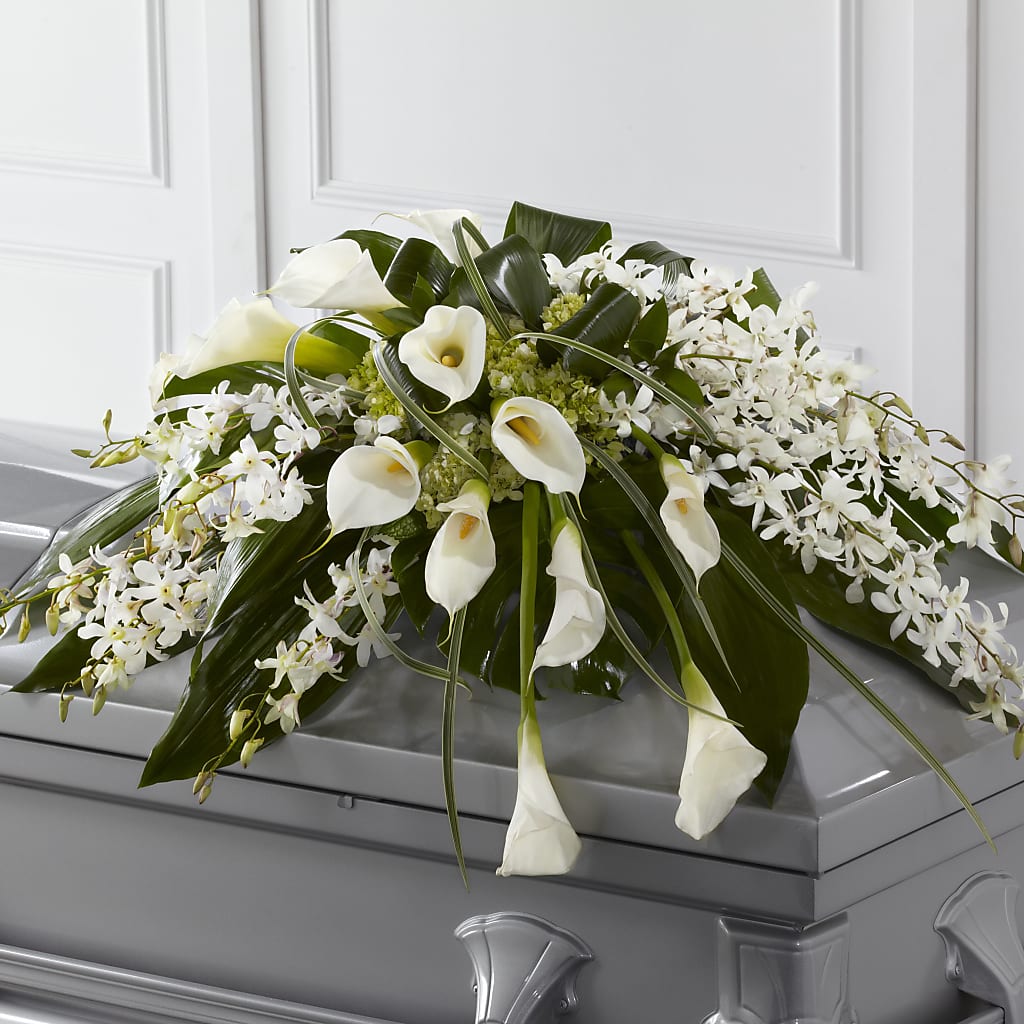 Angel Wings Casket Spray – Olas Flower, Bothell WA