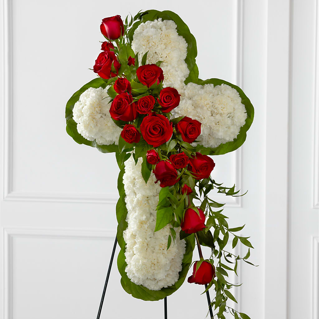Floral Cross Easel – Olas Flower, Bothell WA