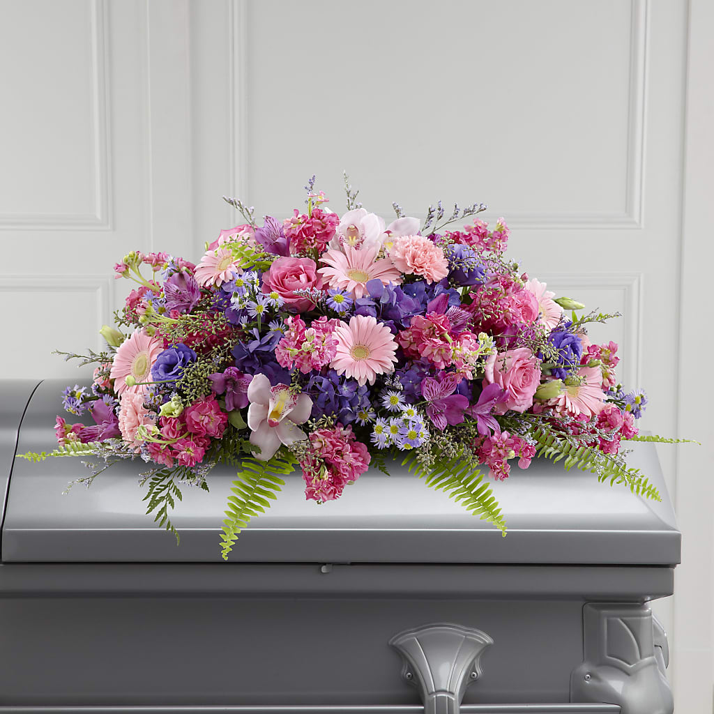 Glorious Garden Casket Spray – Olas Flower, Bothell WA