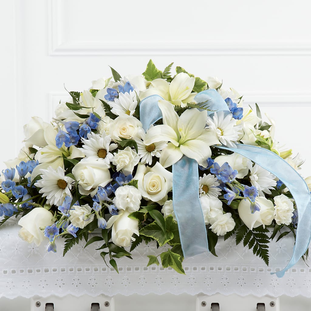 Tender Treasure Casket Spray – Olas Flower, Bothell WA