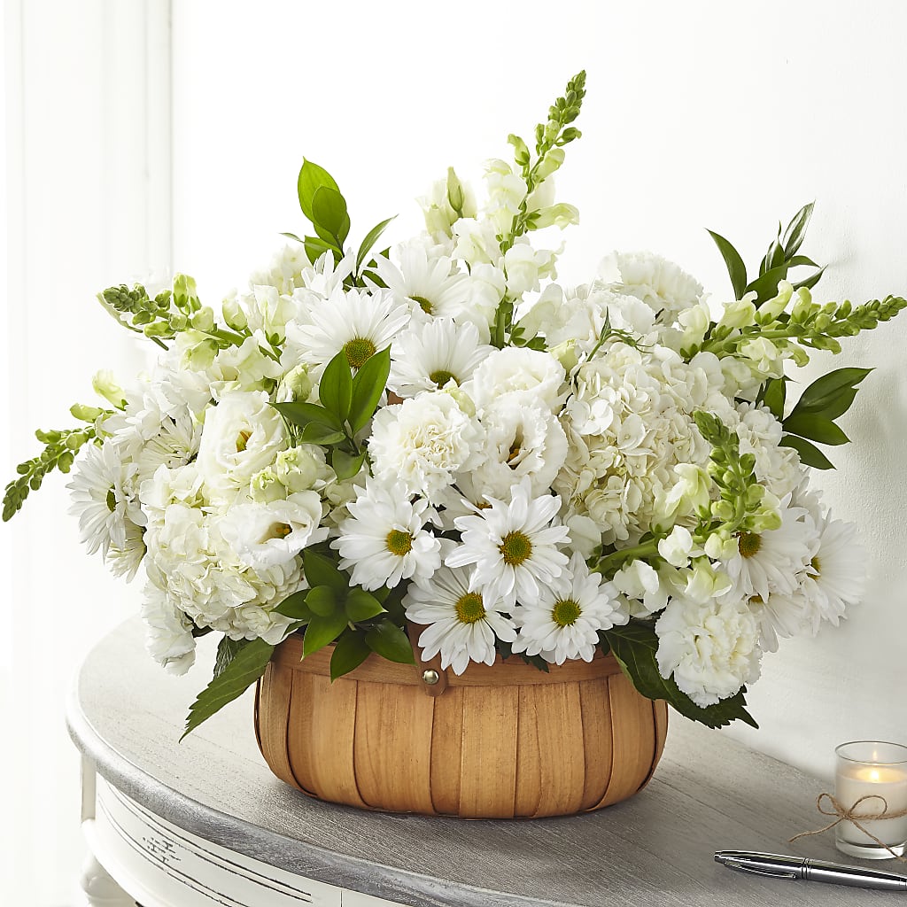 Pure Ivory Basket – Olas Flower, Bothell WA