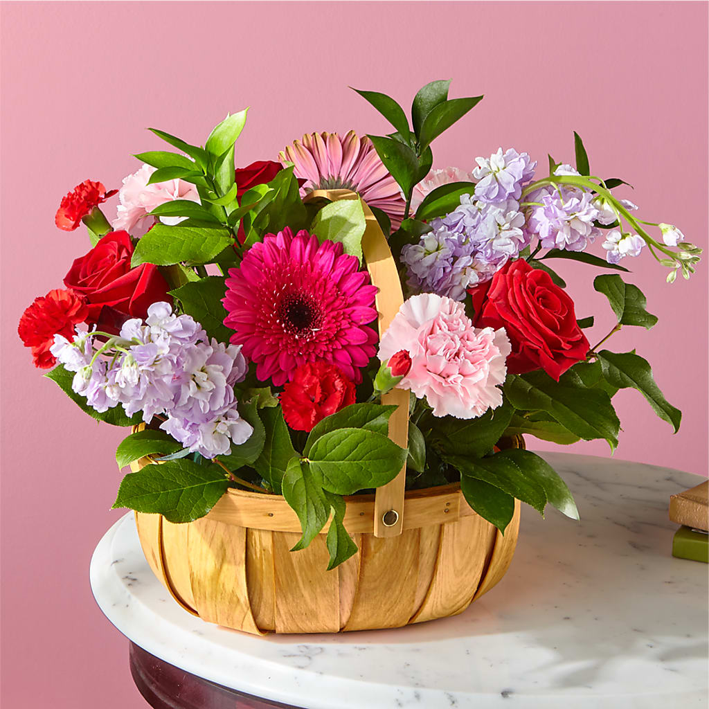 Pink Picnic Basket – Olas Flower, Bothell WA