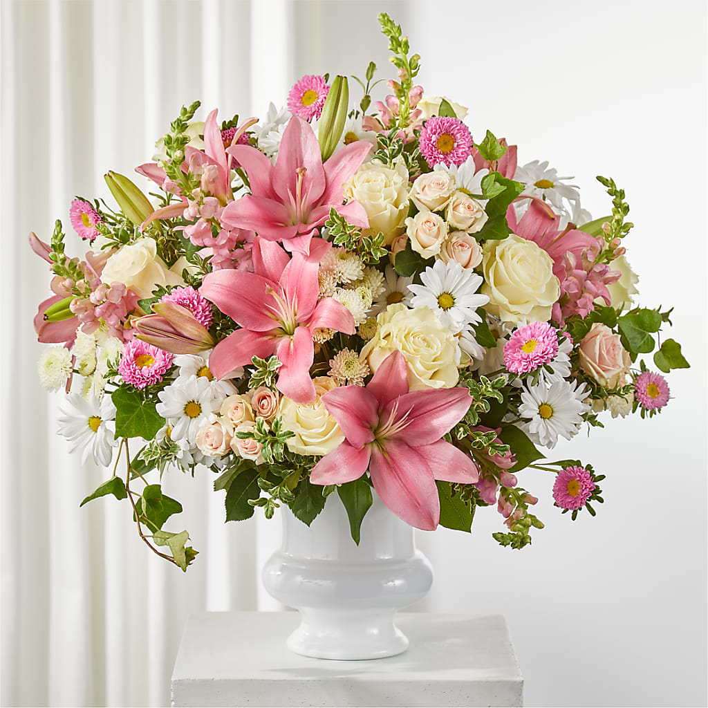Empathetic Blooms Urn Arrangement – Olas Flower, Bothell WA
