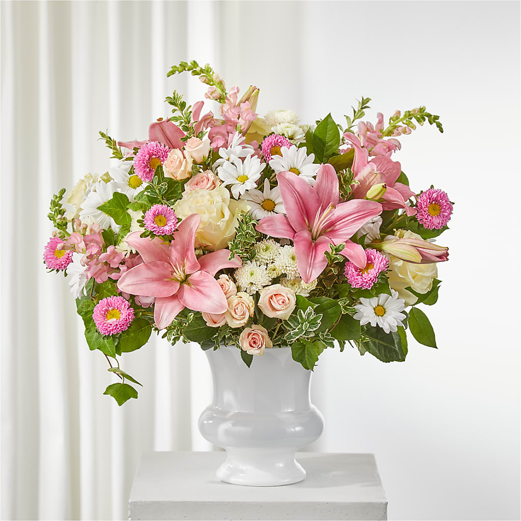 Empathetic Blooms Urn Arrangement – Olas Flower, Bothell WA