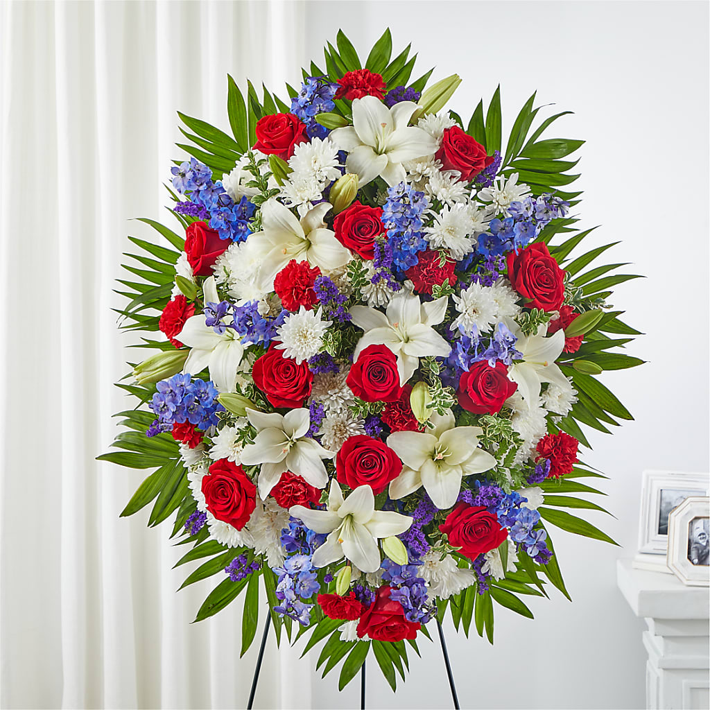 Cherished Service Standing Spray – Olas Flower, Bothell WA