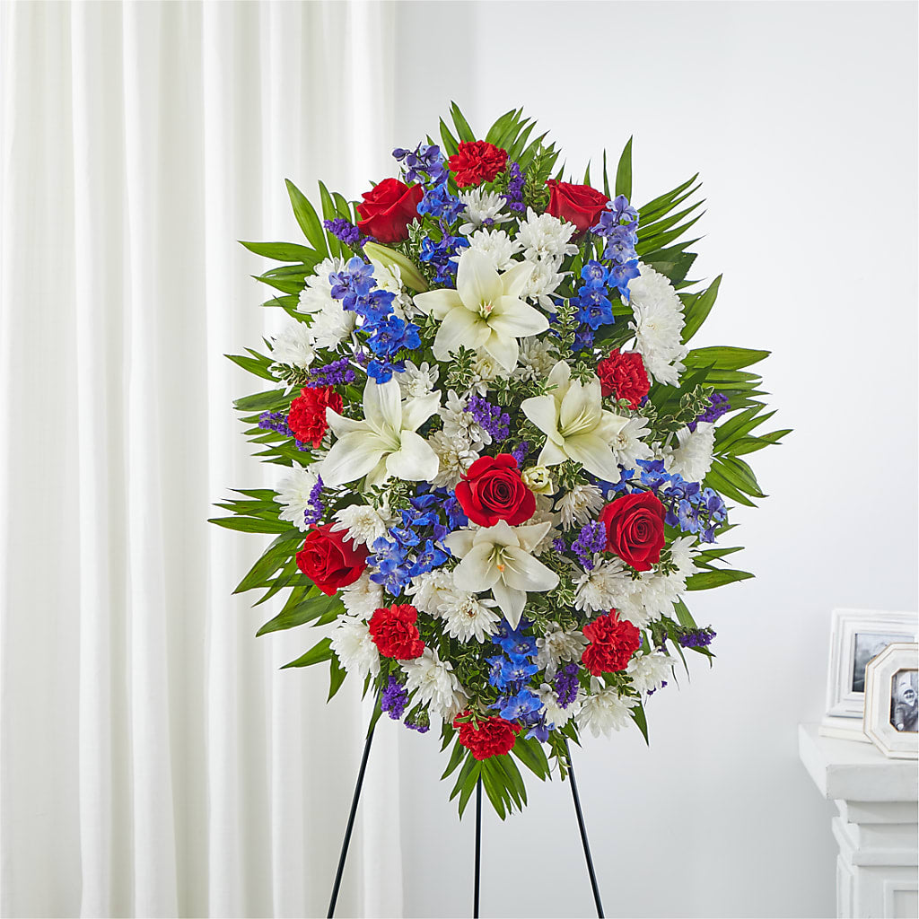 Cherished Service Standing Spray – Olas Flower, Bothell WA