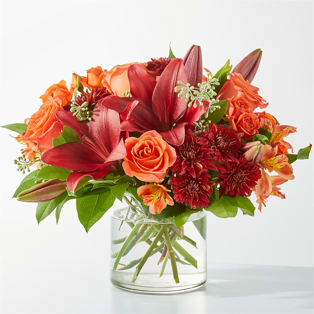 Crimson Leaves Bouquet – Olas Flower, Bothell WA