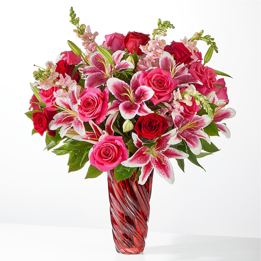 Always You Bouquet with Luxe Swirl Vase – Olas Flower, Bothell WA