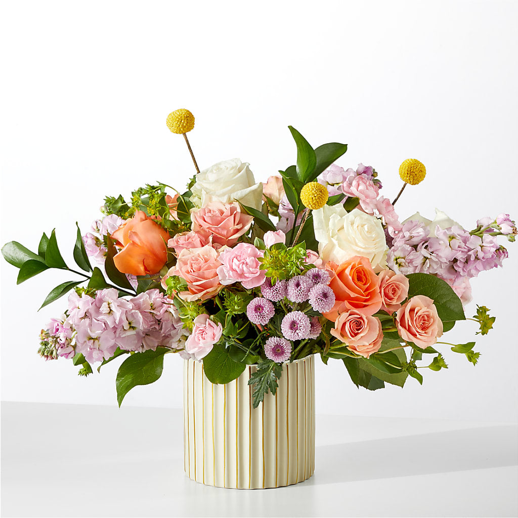 French Market Bouquet with Ivory Vase – Olas Flower, Bothell WA