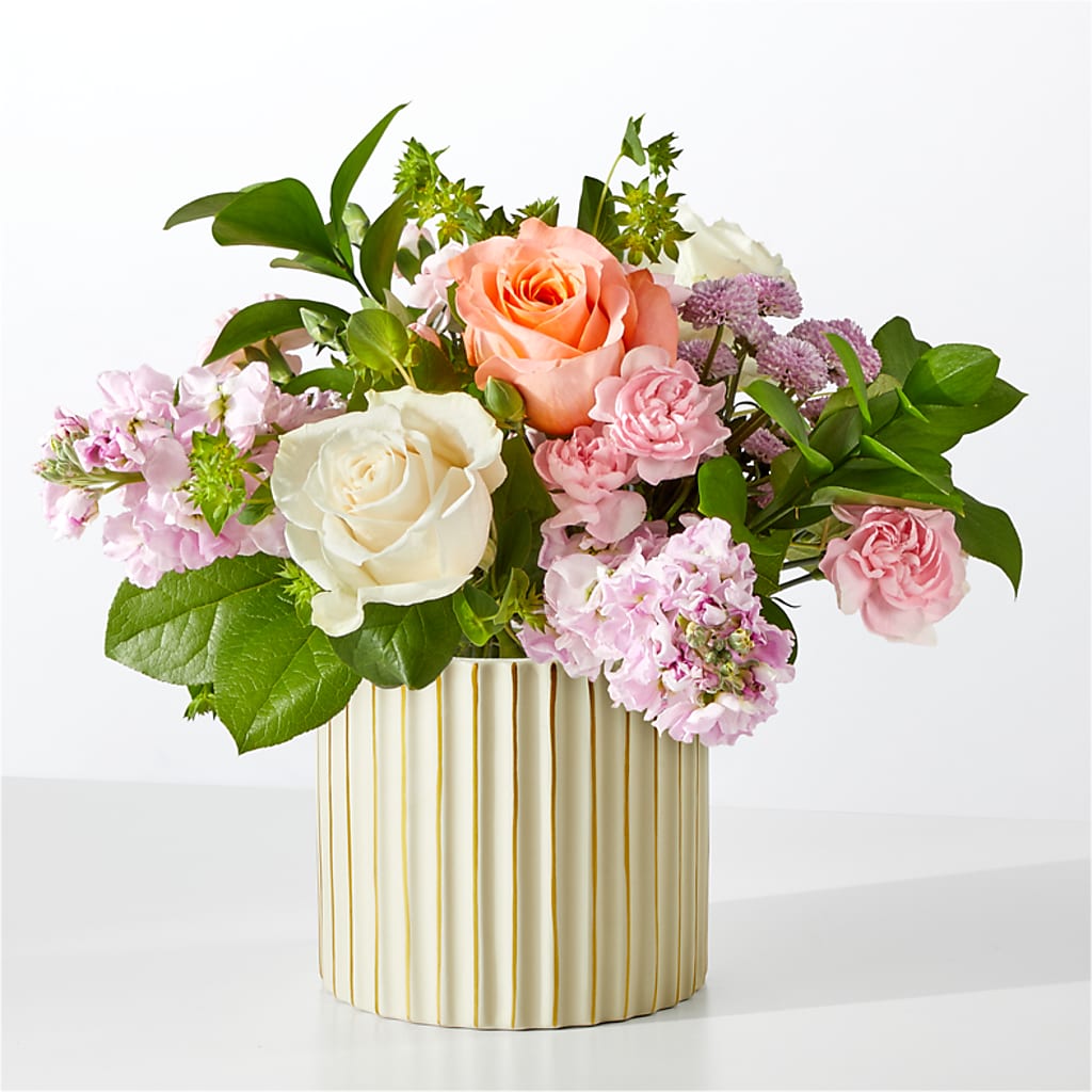 French Market Bouquet with Ivory Vase – Olas Flower, Bothell WA