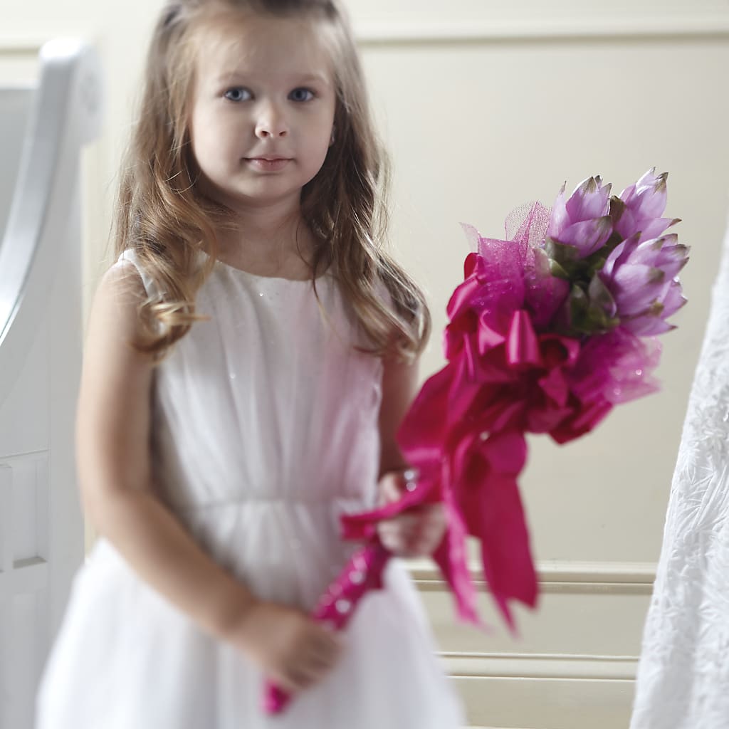 Sparkle Pink Flower Girl Bouquet – Olas Flower, Bothell WA