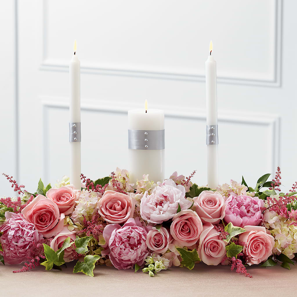 Worldwide Romance Unity Candle Arrangement – Olas Flower, Bothell WA