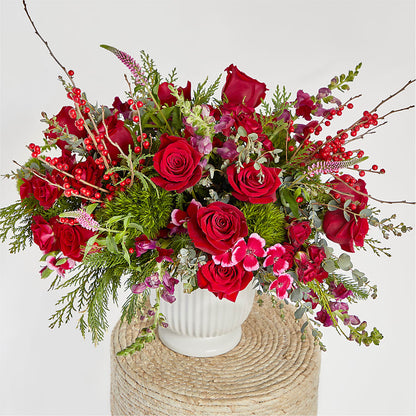 Big Red Bow Bouquet –  Olas Flower, Bothell WA