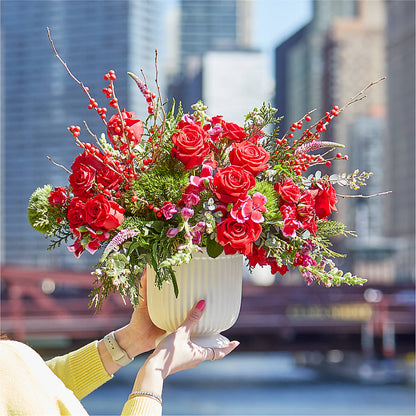 Big Red Bow Bouquet –  Olas Flower, Bothell WA