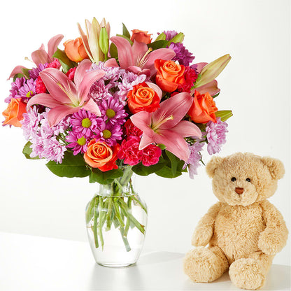 One and Only Bouquet and Bear Bundle –  Olas Flower, Bothell WA