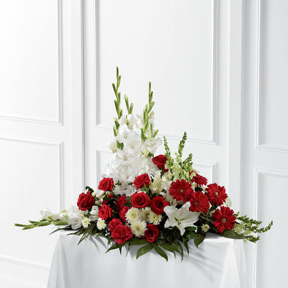 Crimson & White Arrangement –  Olas Flower, Bothell WA
