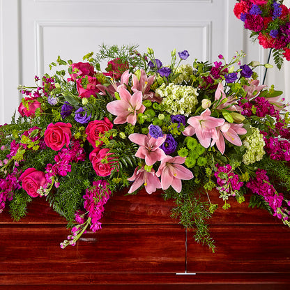 Radiant Tribute Casket Spray –  Olas Flower, Bothell WA