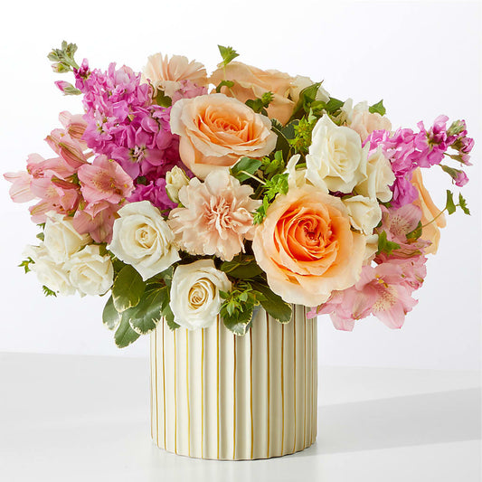 Paradise Bouquet with Ivory Vase –  Olas Flower, Bothell WA