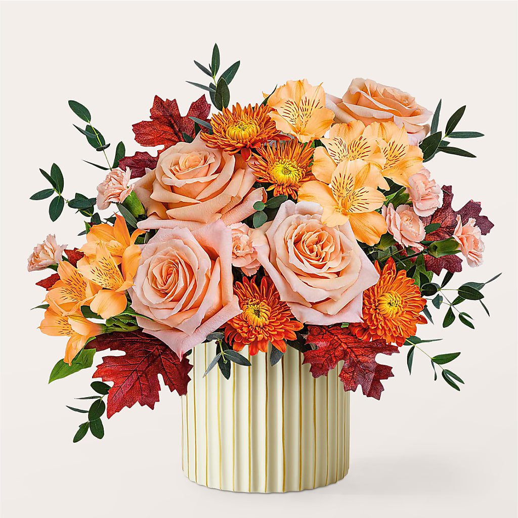 Spiced Latte Bouquet with Ivory Vase –  Olas Flower, Bothell WA