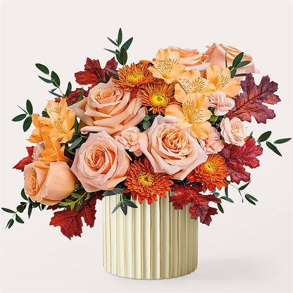 Spiced Latte Bouquet with Ivory Vase –  Olas Flower, Bothell WA