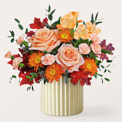 Spiced Latte Bouquet with Ivory Vase –  Olas Flower, Bothell WA