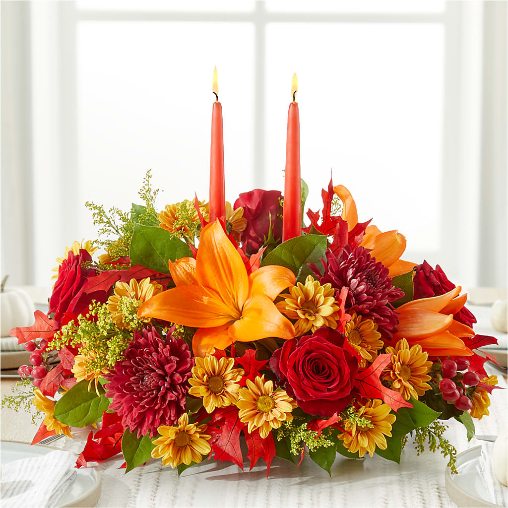 Autumn's Embrace Centerpiece –  Olas Flower, Bothell WA
