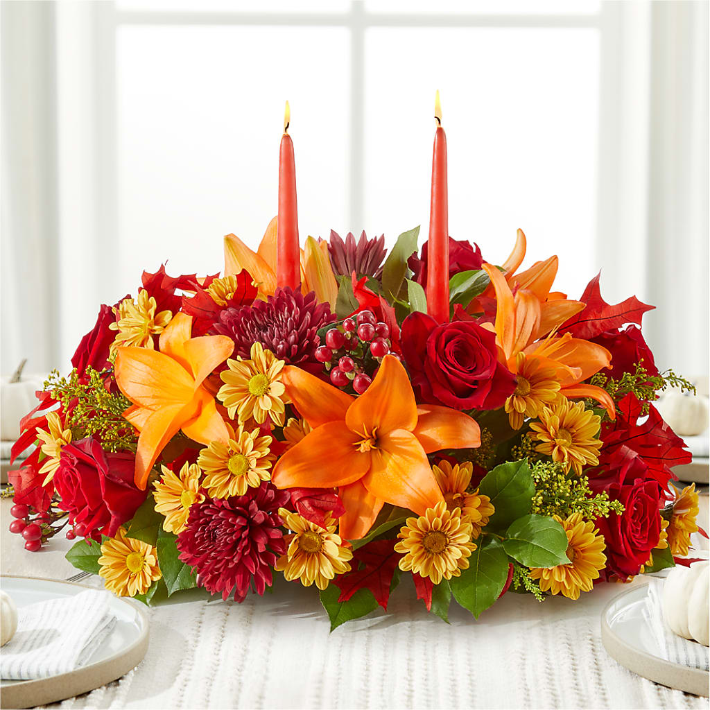 Autumn's Embrace Centerpiece –  Olas Flower, Bothell WA