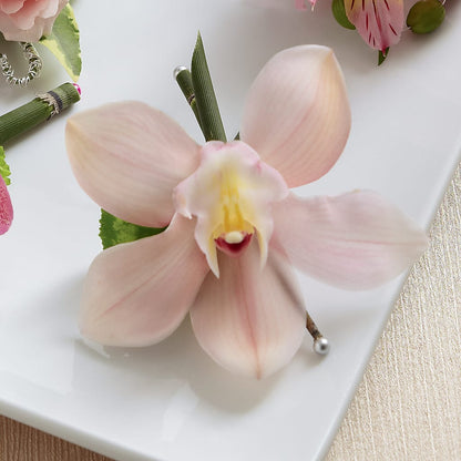Pink Cymbidium Boutonniere –  Olas Flower, Bothell WA