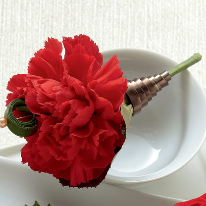 Red Carnation Boutonniere –  Olas Flower, Bothell WA